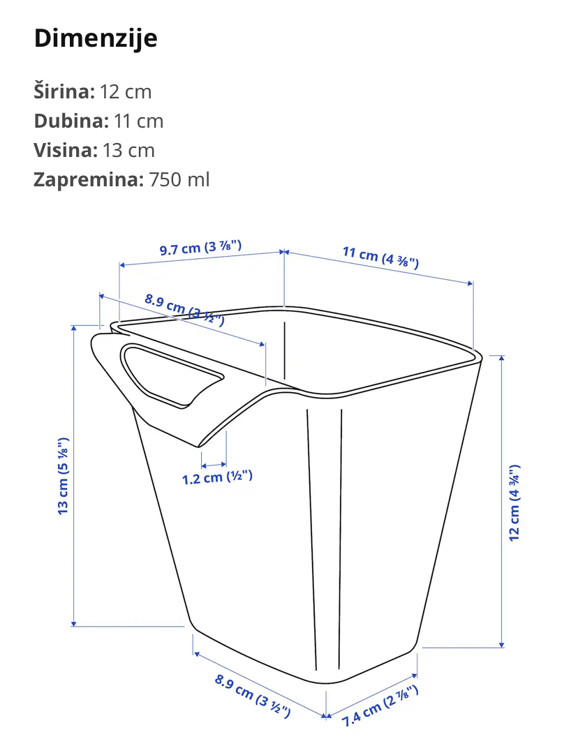 dimenzije